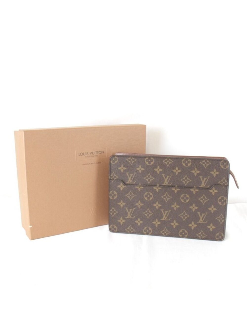 Louis Vuitton Monogram Pochette Homme Second Bag Canvas Brown